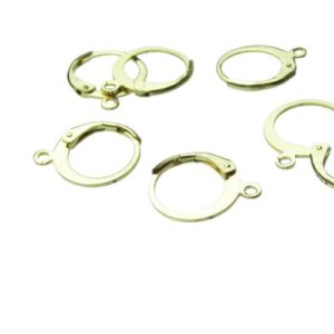 tarnish resistant leverback earrings 18k gold