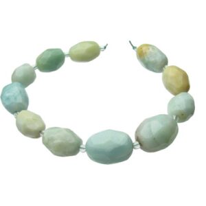 amazonite faceted nugget gemstone beads