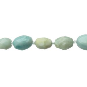 amazonite faceted nugget gemstone beads