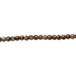 brown marble glass round beads 4mm