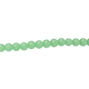 green glass round beads 6mm