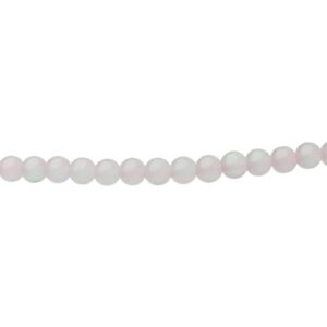pale pink glass round beads 6mm