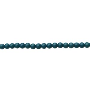 solid blue glass round beads 4mm