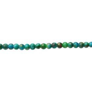 teal gold 4mm marble glass beads