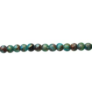 teal with gold marble glass beads 6mm australia