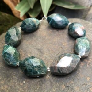 apatite faceted large nugget gemstone beads