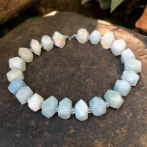 aquamarine mini nugget gemstone beads