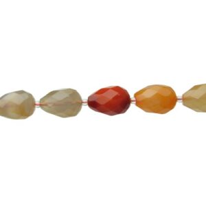 carnelian faceted drop gemstone beads