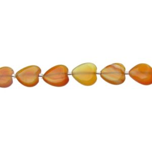 carnelian heart gemstone beads natural crystals