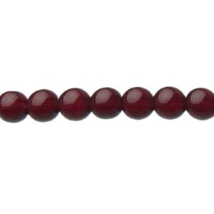dark red glass round beads 4mm