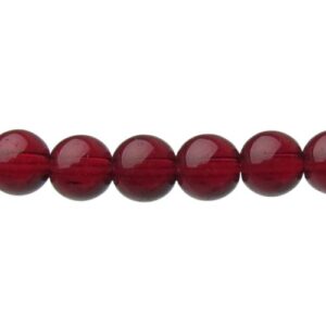 dark red glass round beads 6mm
