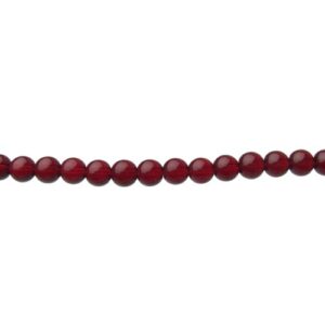 dark red glass round beads 6mm