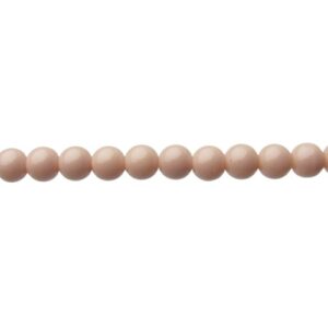 Solid Dusky Pink Glass Round Beads – 8mm [strand]