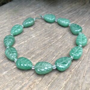 aventurine leaf gemstone beads australia