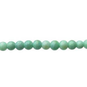 Mint Green Stone-look Glass Round Beads – 8mm [strand]