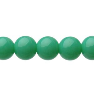 Solid Mint Green Crystal Glass Round Beads – 8mm [strand]
