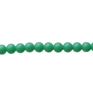 Solid Mint Green Crystal Glass Round Beads – 8mm [strand]