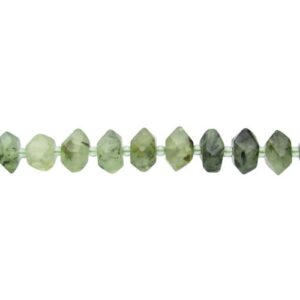 prehnite faceted mini nugget gemstone beads