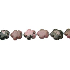 rhodonite flower gemstone beads natural crystals
