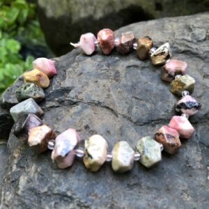 rhodonite mini nugget gemstone beads