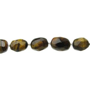 tiger's eye faceted nugget gemstone beads