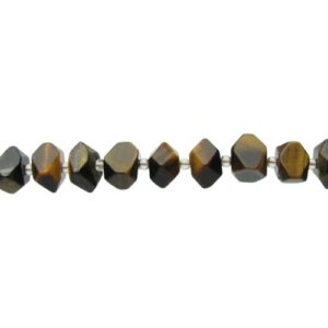 tiger eye faceted nugget beads