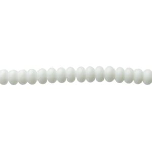 white glass rondelle beads