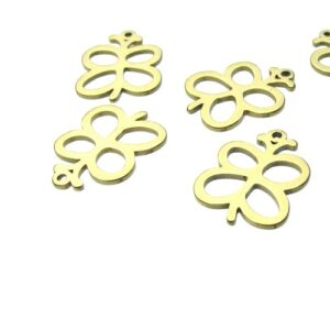 18k gold plated stainless steel charms australia butterfly