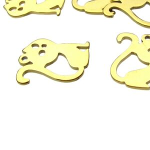 18k gold plated stainless steel charms australia cat