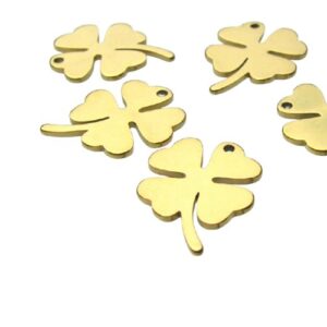 18k gold plated stainless steel charms australia clover