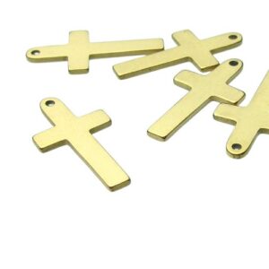 18k gold plated stainless steel charms australia cross