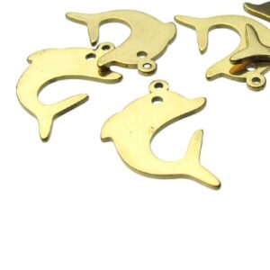 18k gold plated stainless steel charms australia dolphin