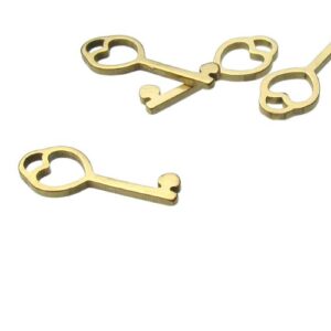 18k gold plated stainless steel charms australia key