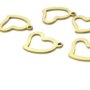 18k gold plated stainless steel charms australia heart