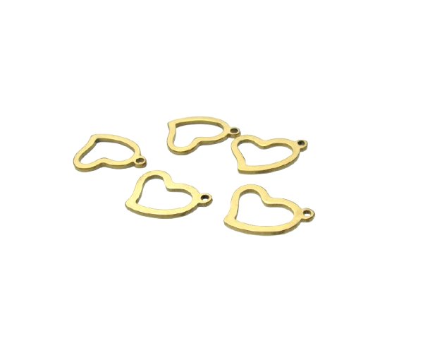 18k gold plated stainless steel charms australia heart