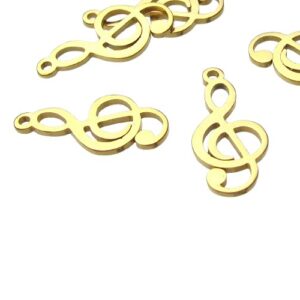 18k gold plated stainless steel charms australia treble clef