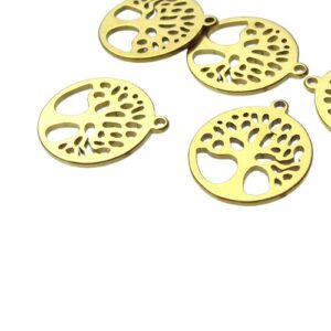 18k gold plated stainless steel charms australia tree of life