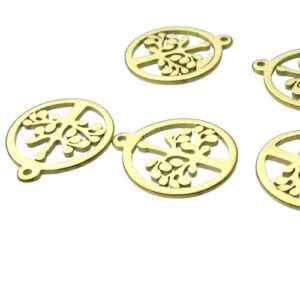 18k gold plated stainless steel charms australia tree of life