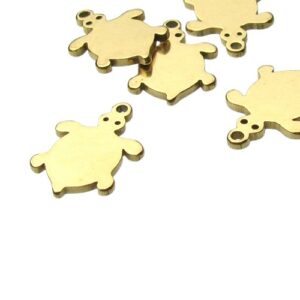 18k gold plated stainless steel charms australia turtle