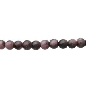 Light Purple & Grey Marble Glass Round Beads – 8mm [strand]