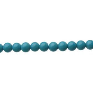 Solid Blue Glass Round Beads – 8mm [strand]
