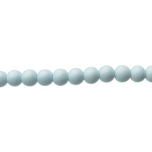 Solid Pale Blue Glass Round Beads – 8mm [strand]