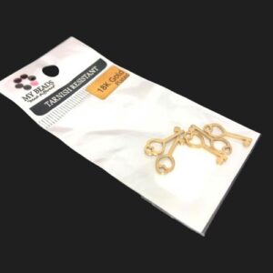 tarnish resistant small key charms 18k gold