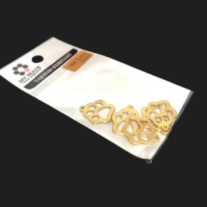 tarnish resistant 18k gold charms paw print