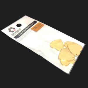 tarnish resistant solid heart charms 18k gold
