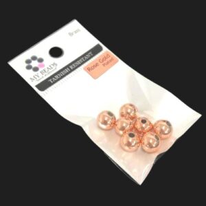 rose gold 8mm beads