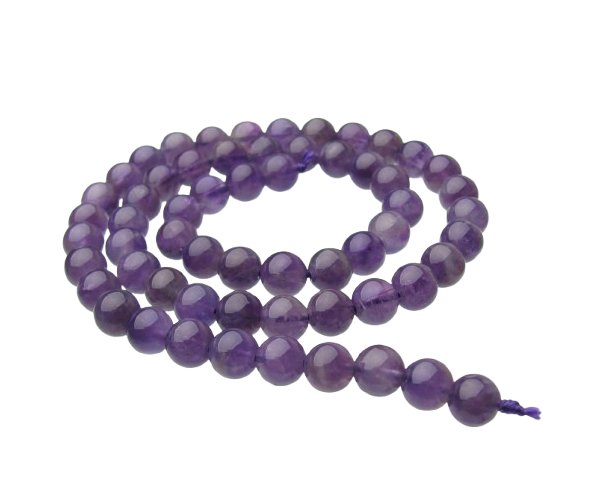 amethyst 6mm round beads