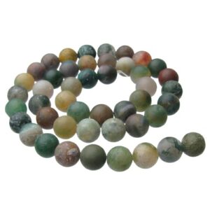 matte fancy jasper round gemstone beads 8mm