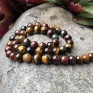 mixed tiger eye gemstone round beads 8mm australia