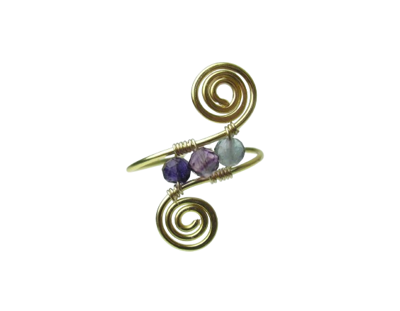 wire wrapped swirl ring tutorial